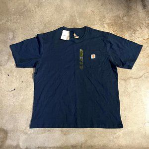 Carhartt Navy Blue Pocket T Shirt Original Fit